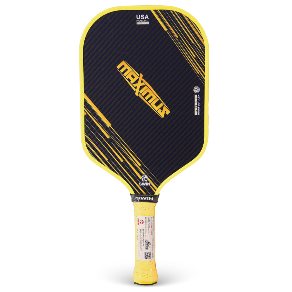 Swin Racket Vợt Pickleball Swin Maximus Carbon Kevlar – Màu Vàng Nổi Bật