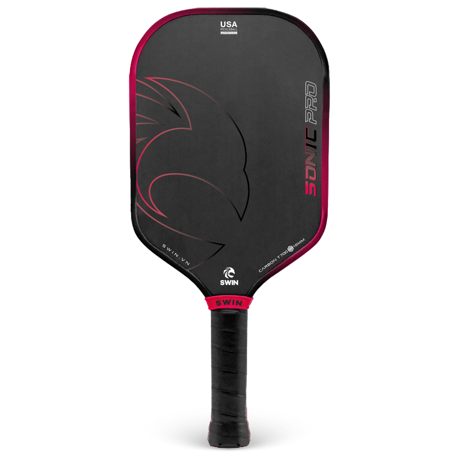 Swin Racket Vợt Pickleball Swin Sonic Pro Đỏ Đen – Cao Cấp, Chuẩn USAPA